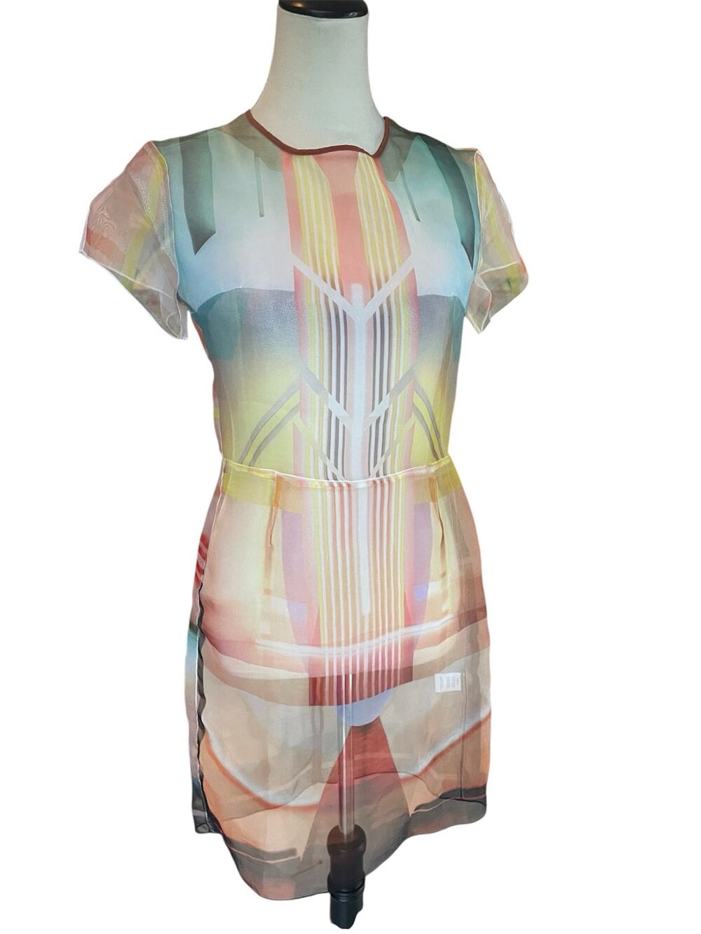 Clover Canyon Spring 2014 Ready-to-Wear Sheer Shift Print Dress